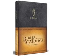 La Biblia Católica: Tamaño grande, Edición letra grande piel negra, con Virgen d e Guadalupe / Catholic Leather Bible. Large Size, Large Print, Color Black