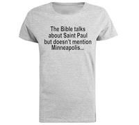 La Biblia Habla Acerca De Camiseta De Manga Corta De Mujer Gris Grey Women tee Short Sleeve T-Shirt