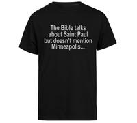 La Biblia Habla Acerca De Camiseta Negra de Manga Corta para Hombre Black Men tee Short Sleeve T-Shirt