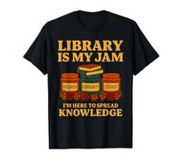La Biblioteca es mi Jam Divertido Bibliotecario Leyendo de Regreso a la Escuela Camiseta