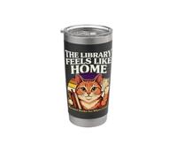 La biblioteca se siente como si los libros caseros estuvieran donde vivo Vaso térmico de acero inoxidable de doble pared