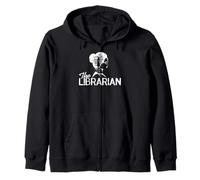 La Bibliotecaria Guardiana del Saber En Silencio Sudadera con Capucha