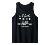 La Boca de los necios es su destrucción Proverbios 18:7 Escritura Dios Camiseta sin Mangas