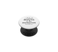 La Boca de los necios es su destrucción Proverbios 18:7 Escritura Dios PopSockets PopGrip Adhesivo
