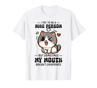 La Boca descarada del Gato guiñando no coopera Camiseta gráfica económica