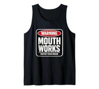 La Boca Funciona más rápido Que el Cerebro Funny Gen Z Yapping Meme Witty Camiseta sin Mangas