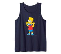 La Boca grosera de Bart Simpson de Los Simpson Camiseta sin Mangas, Hombre, Azul Marino, L