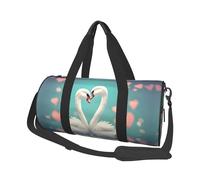 La bolsa de viaje de lona Swan in Love, de gran capacidad, se puede llevar al hombro