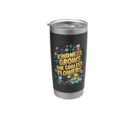 La bondad crece las flores más geniales Vaso térmico de acero inoxidable de doble pared