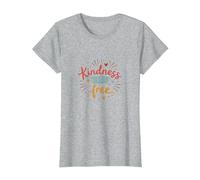 La bondad es Gratis: Cita inspiradora de compasión Camiseta, Mujer, Gris Jaspeado, XS