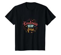 La bondad es Gratis: Cita inspiradora de compasión Camiseta, Niños, Negro, 8 años