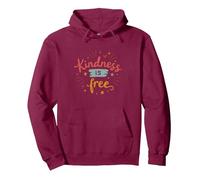 La bondad es Gratis: Cita inspiradora de compasión Sudadera con Capucha, Unisex para Adultos, Granate, XXL