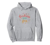 La bondad es Gratis: Cita inspiradora de compasión Sudadera con Capucha, Unisex para Adultos, Gris Jaspeado, L