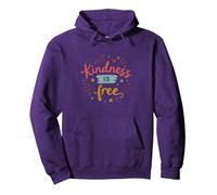 La bondad es Gratis: Cita inspiradora de compasión Sudadera con Capucha, Unisex para Adultos, Morado, M