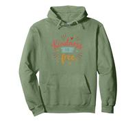 La bondad es Gratis: Cita inspiradora de compasión Sudadera con Capucha, Unisex para Adultos, Verde Salvia, XXL