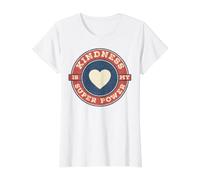 La bondad es mi Superpoder, Retro, Vintage, Conciencia de amabilidad Camiseta gráfica económica, Mujer, Blanco, S