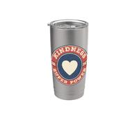 La bondad es mi superpoder, retro, vintage, conciencia de amabilidad Vaso térmico de acero inoxidable de doble pared