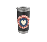 La bondad es mi superpoder, retro, vintage, conciencia de amabilidad Vaso térmico de acero inoxidable de doble pared