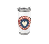La bondad es mi superpoder, retro, vintage, conciencia de amabilidad Vaso térmico de acero inoxidable de doble pared