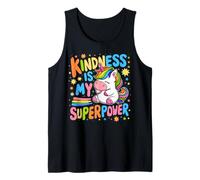 La bondad es mi Superpoder Sé Amable, Unicornio, Lucha contra el acoso Escolar para niños Camiseta sin Mangas