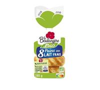 La Boulangère - Pan de leche orgánica 280 g - Deliciosos pasteles para una pausa gourmet - 4 unidades