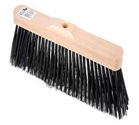 La Briantina Arizona - Escoba Industrial de Exterior para Jardines, Balcones y Caminos, con Robusto Eje de Madera y Fibras rígidas y Resistentes, 30 cm de Ancho