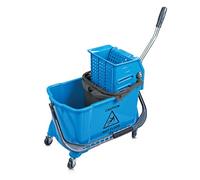 La Briantina Carro para Fregar Suelos Rombo con escurridor y Ruedas Profesional, 34 litros, 69 x 32 x 72 cm, código de Color Azul