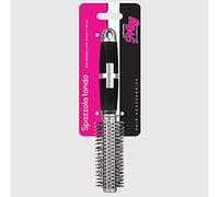 La Briantina Cepillo de pelo para ondas y ondas ideal para peinar a secador, gris y negro