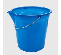 La Briantina Cubo de plástico con Boquilla versátil, Mango de Hierro galvanizado, Azul, Capacidad 15 litros