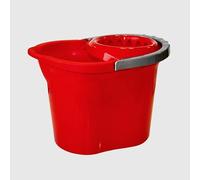 La Briantina Cubo para Suelos con escurridor, plástico, Capacidad 11 litros, Color Rojo