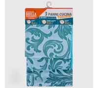 La Briantina Paños de Cocina Toscana de Microfibra, Juego de 3 Unidades - Super absorbentes con diseños Florales - para Vasos, vajillas y ollas - tamaños y Colores Surtidos