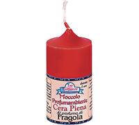 La Briantina Vela perfumada de moco de cera completa, 8 x 3,8 cm, color rojo, aroma de fresa