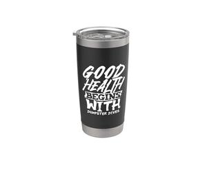 La buena salud comienza con las inmersiones en contenedores de basura Vaso térmico de acero inoxidable de doble pared