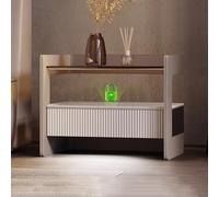 La cabecera de la Cama del Dormitorio Inteligente Multifuncional, la lámpara de Suelo de inducción Humana + Carga inalámbrica, Almacenamiento en Dos Capas(A,L-50)