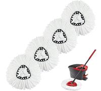 La cabeza de reemplazo de relleno Spin pop es compatible con oceanar y vileda easywring con almohadillas pop de microfibra turbomop de 2 en 1, reutilización de pop giratorio triangular - 4Pcs