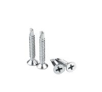 La cabeza plana de acero inoxidable es un tornillo Paquete de 10 tornillos autorroscantes de cabeza avellanada de cruz de acero inoxidable 316 de diferentes tamaños(38 mm, M4.2)