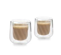 La Cafetière Siena Juego de Vasos Cortado de Doble Fondo de 2 piezas, 135ml Tazas de Café Aisladas para Barista Cortado, Apilables y Ligeras