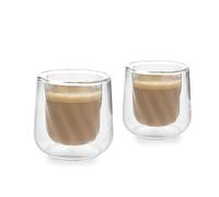 La Cafetière Siena Juego de Vasos Cortado de Doble Fondo de 2 piezas, 135ml Tazas de Café Aisladas para Barista Cortado, Apilables y Ligeras