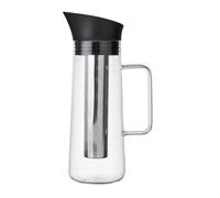 La Cafetière Cafetera de infusión en frío con filtro de malla, apta para lavavajillas, tapa con pico para jarra, recipiente para café helado, té helado, bebidas de frutas caseras, 1 l