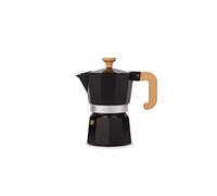 La Cafetière Cafetera espresso de aluminio Venice, tres tazas, negra, en caja de regalo