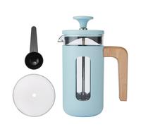 La cafetière cafetera pisa, azul cielo, émbolo y marco duraderos de
