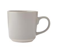 La cafetière ceramic mug, latte coloured cup with unglazed base, 350m