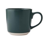 La cafetière green ceramic mug with unglazed base, 350ml