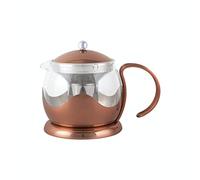 La Cafetière Izmir LCTPOT2CPCOP - Tetera de vidrio de hojas sueltas de 660 ml con infusor, 2 tazas (cobre)