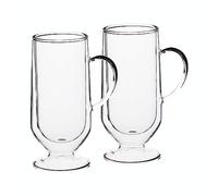 La Cafetière - Juego De 2 Tazas De Café Irlandés, Tamaño Grande, Doble Pared