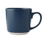La cafetière navy ceramic mug with unglazed base, 350ml