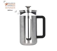 La Cafetière Pisa Cafetera de Acero Inoxidable Cepillado, Ocho Tazas, Plateada, Estuche de Regalo
