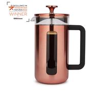 La Cafetière Pisa Cafetera de Acero Inoxidable, Ocho Tazas, Cobre, Estuche de Regalo