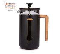 La cafetière pisa cafetera de acero inoxidable, ocho tazas, negra, en