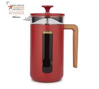 La Cafetière Pisa Cafetera de acero inoxidable, 8 tazas, color rojo, en caja de regalo